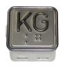 MT42 IX, geprägt "KG" Brailleschrift